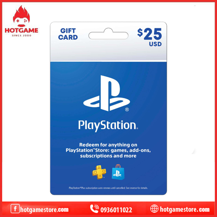 the psn 25$ ( playstation gift card )